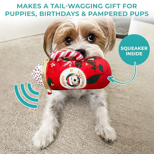 Howliday Cheer Mug Plush Dog Toy (Howliday Cheer Mug (Red, White))