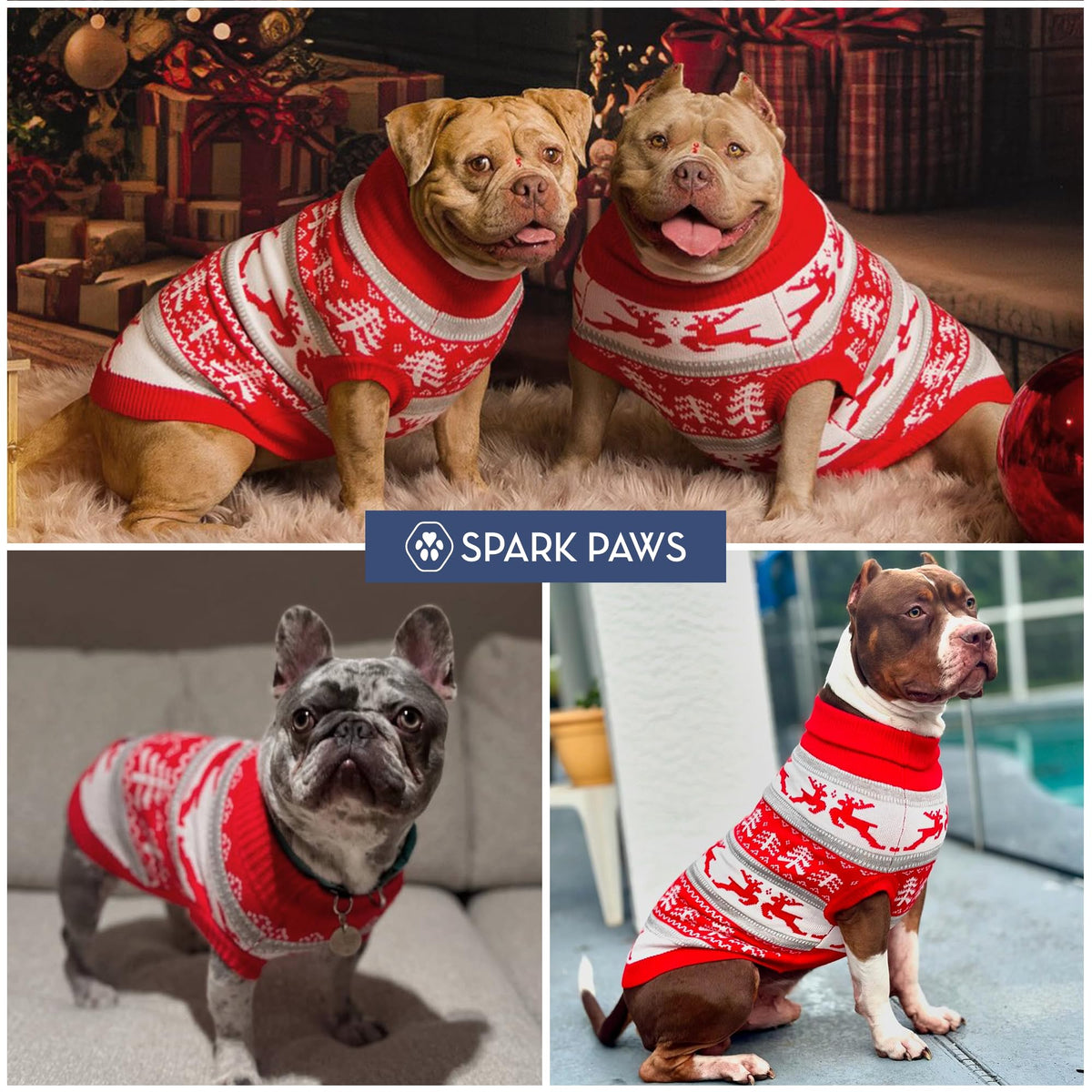 Christmas Knit Dog Sweater (Winter Wonderland / Large)
