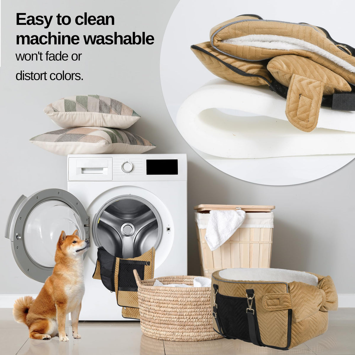 Dog Car Seat for Small Dogs Adjustable Portable Center Console Dog Car Seat Removable Cat Booster Cars Seats
