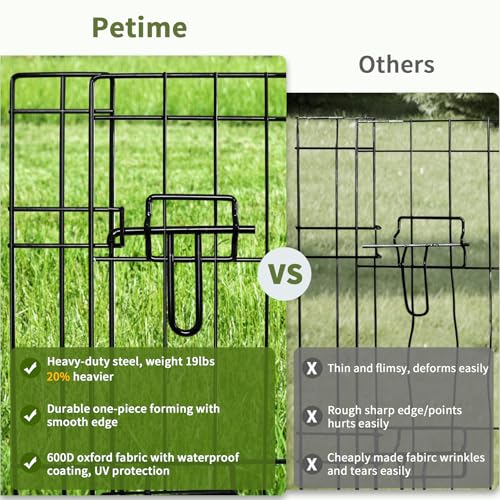 Foldable Metal Dog Exercise Pen (Tan / 24''H)