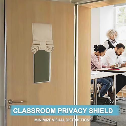 Classroom Door Window Cover (Biscotti Beige / 8"W x 36"L (Pack of 1))