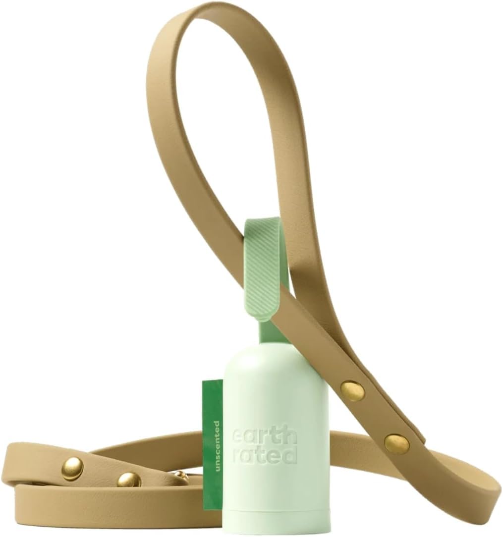 Dog Poop Bag Holder & Leash Dispenser (1 Dispenser, 15 Bags / Unscented)