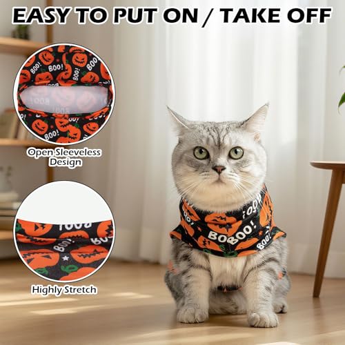 Halloween Cat Sweater Warm Fleece Pet Clothes for Cats Only (Halloween / Medium)