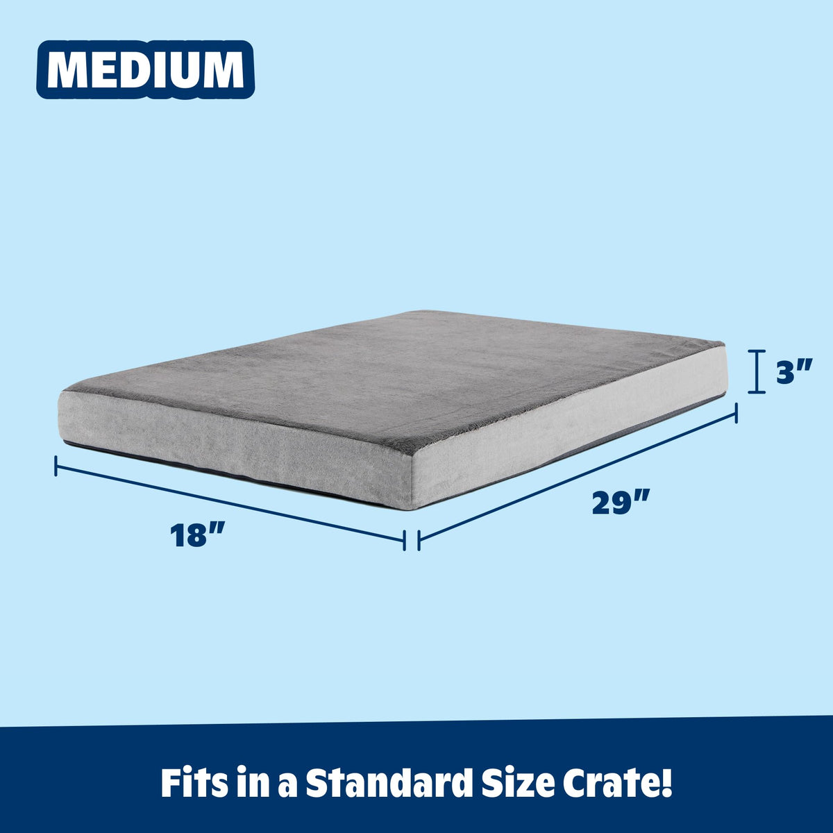 Orthopedic Dog Bed (Grey / Medium)