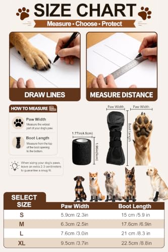 Dog Paw Wound Recovery Boot with Self