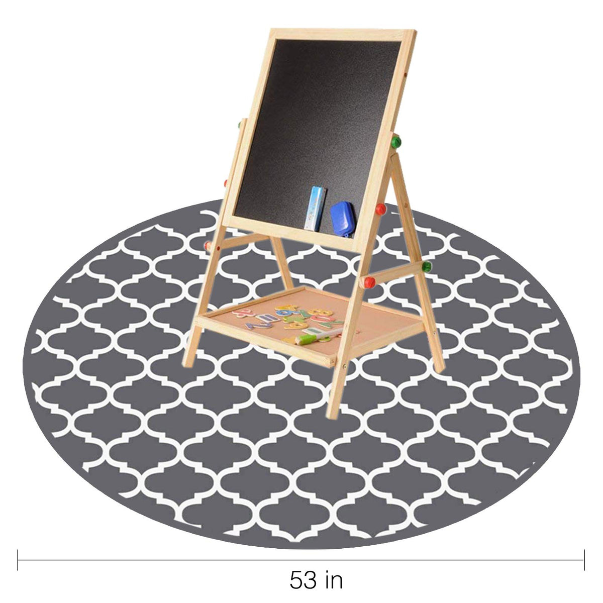 Splat Mat for Under High Chair (Round Lattice)