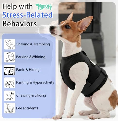 Dog Anxiety Relief Vest (Black / X-Small (Chest: 16.9"/43cm))