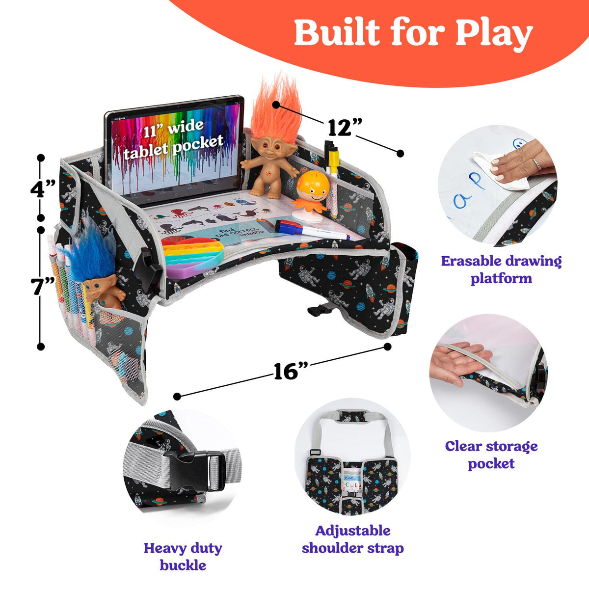 Kids Travel Tray for Car (Space)