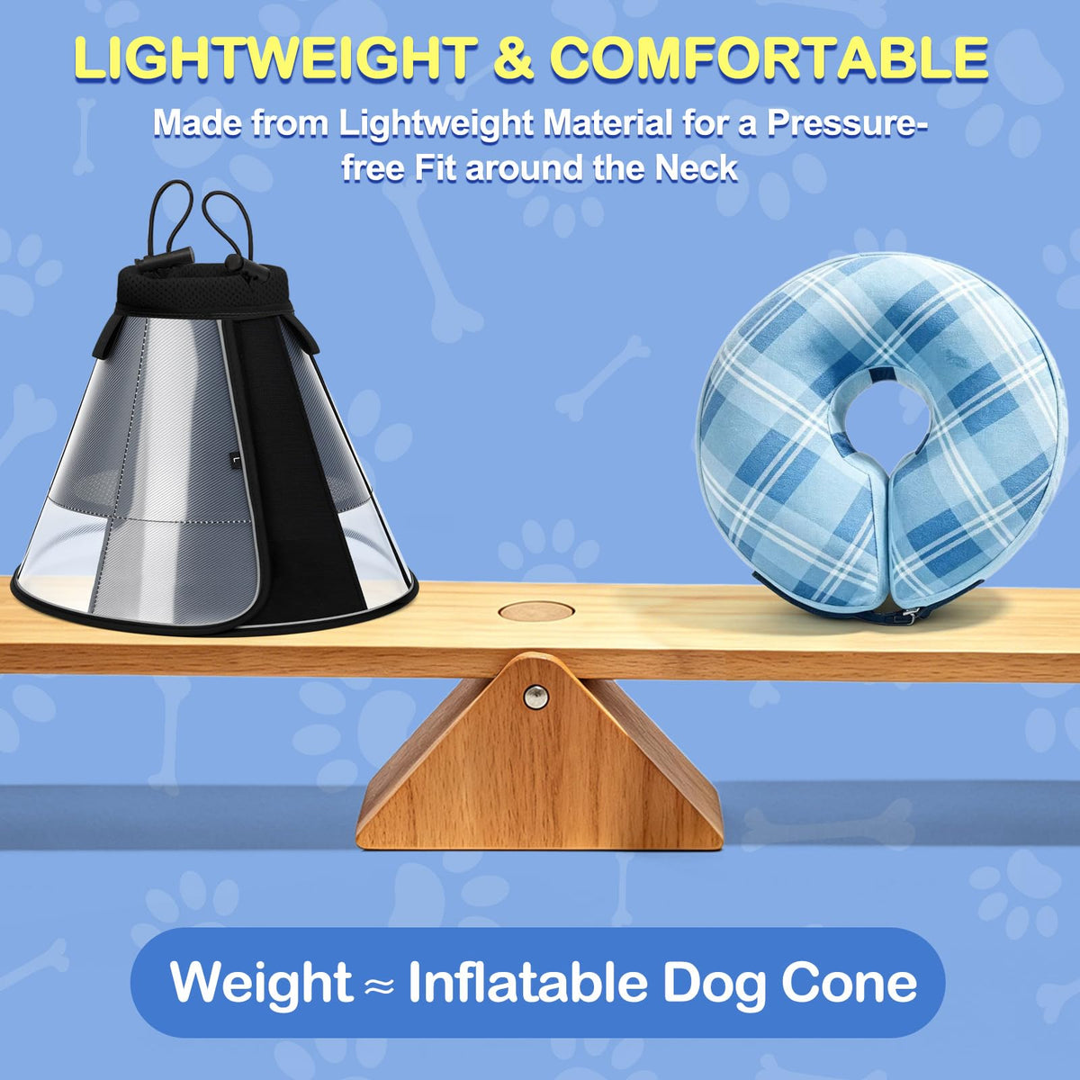 Dog Cone to Stop Licking (XS (Neck: 8.7-9.8") / Black)