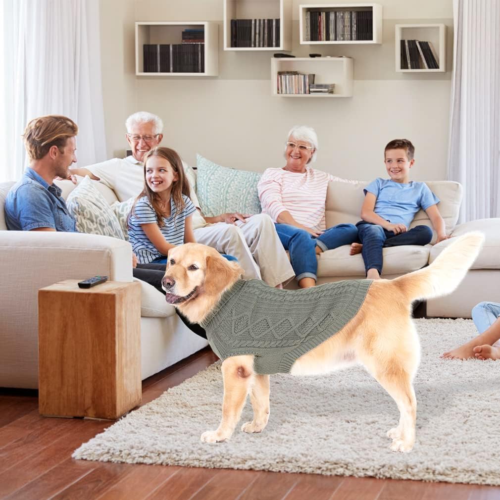 Dog Sweater for Small Medium Dogs (Grey / Small/Medium)