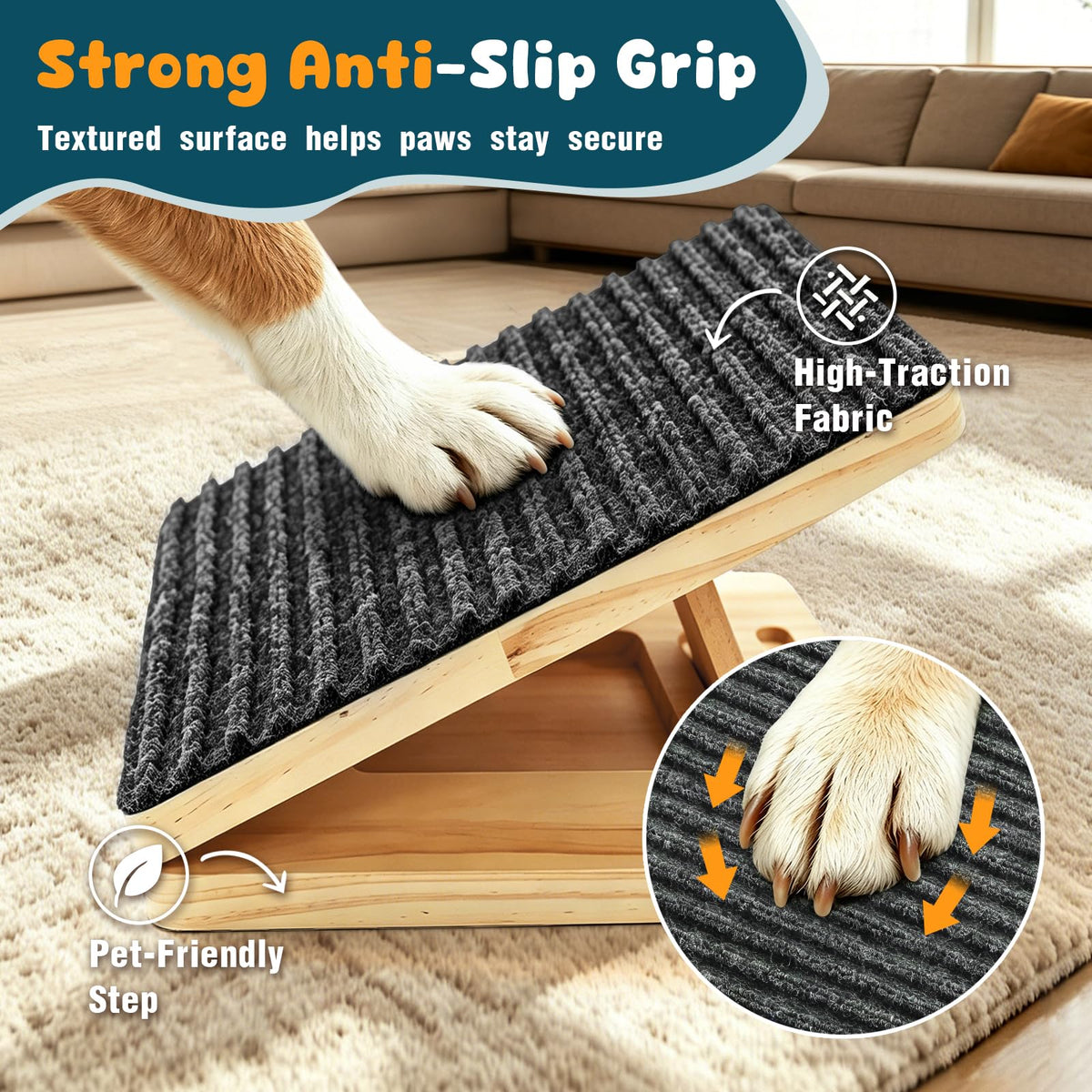 6 Pack Small Dog Ramp for Stairs (Gray / 6)
