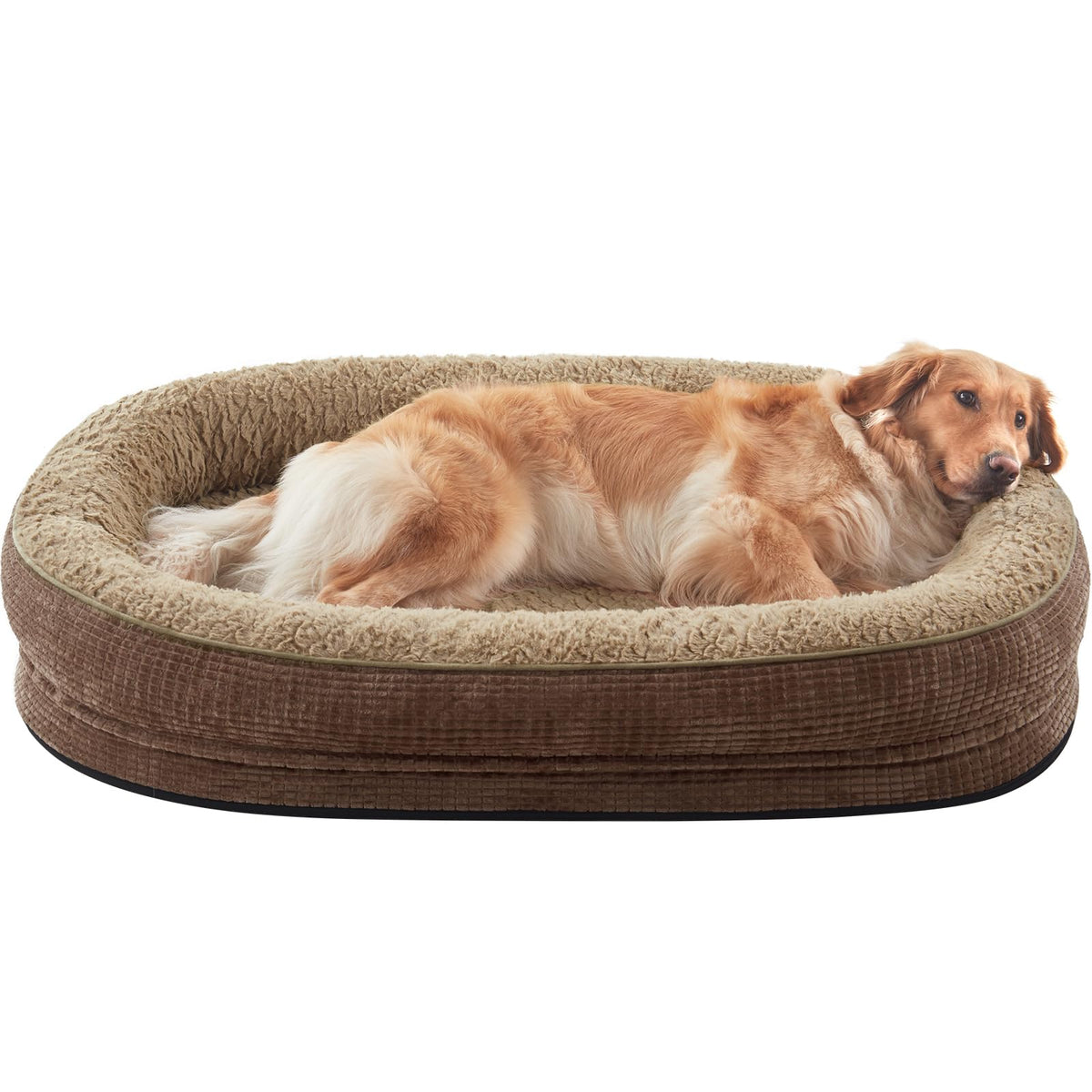 XL Orthopedic Dog Bed for Large Dogs (Brown / 42"l X 32"w X 7.5"th)