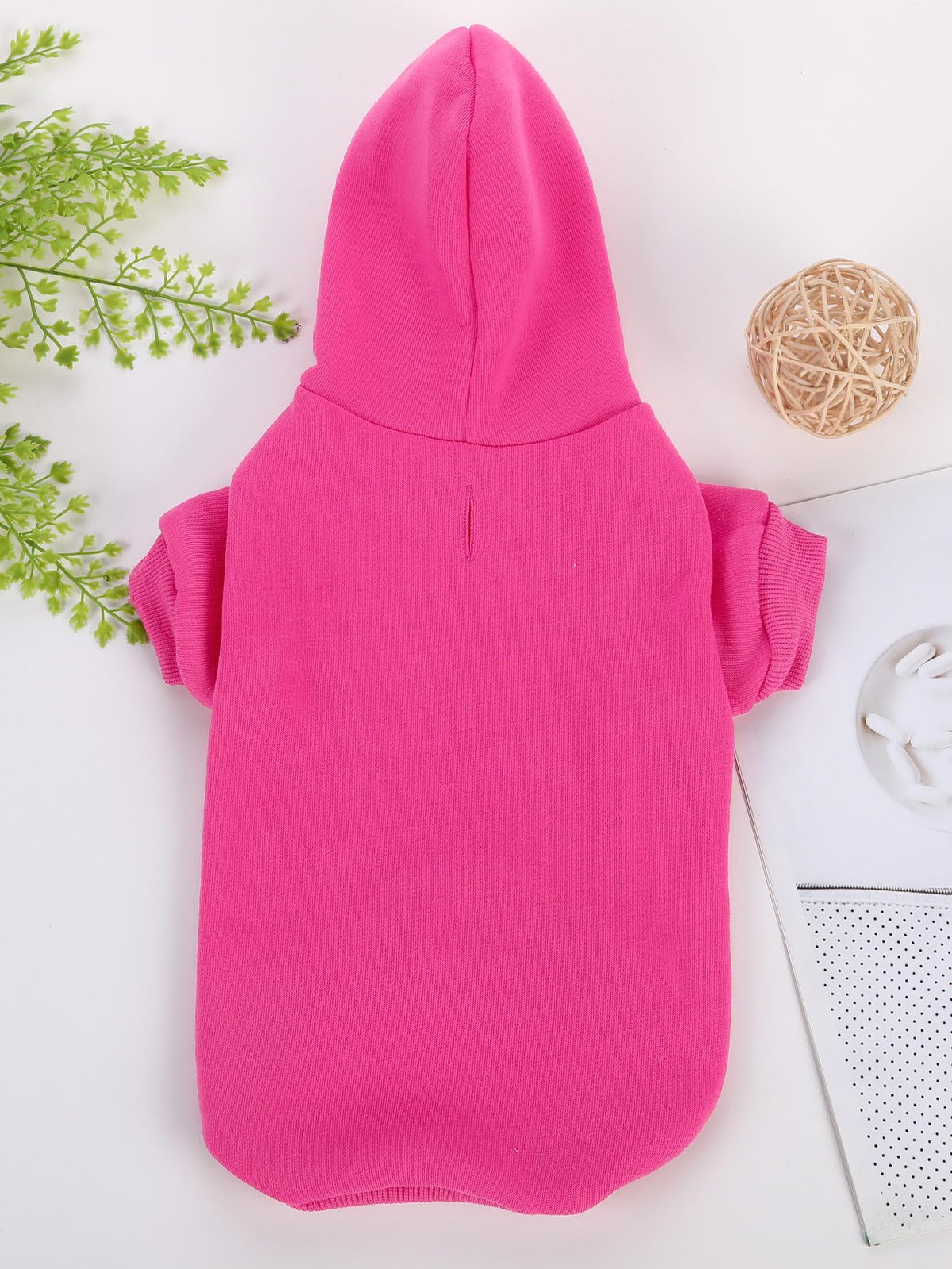 Basic Dog Hoodie Sweatshirt Puppy Sweater Warm Cat Costumes Pet Clothes for Chihuahua Puppy Kitten Small Medium Dogs Hot Pink X (X-Small / Hot Pink)