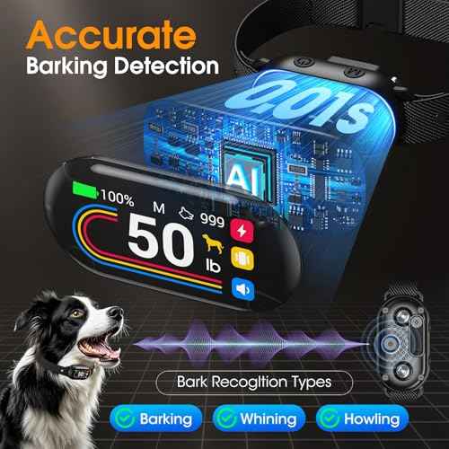 Smart Dog Bark Collar for Small Medium Large Dogs 10 (Black)
