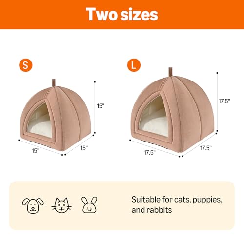 Cat Bed Cave 2 (Pink / S-15"×15"×15")