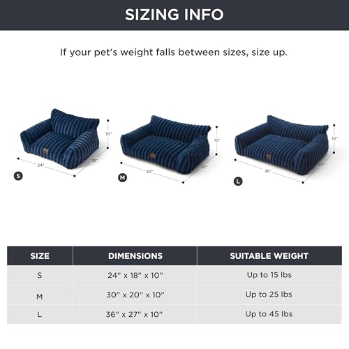 ComfyFleece® Shown on TV Fluffy Cat Couch for Pets (24x18x10" / Night Blue)