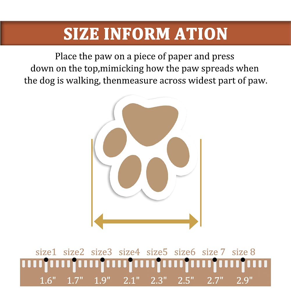 Dog Boots & Paw Protectors Non (Size 1: （2.3''x1.6'')(L*W) for 10-23 lbs / Brown)