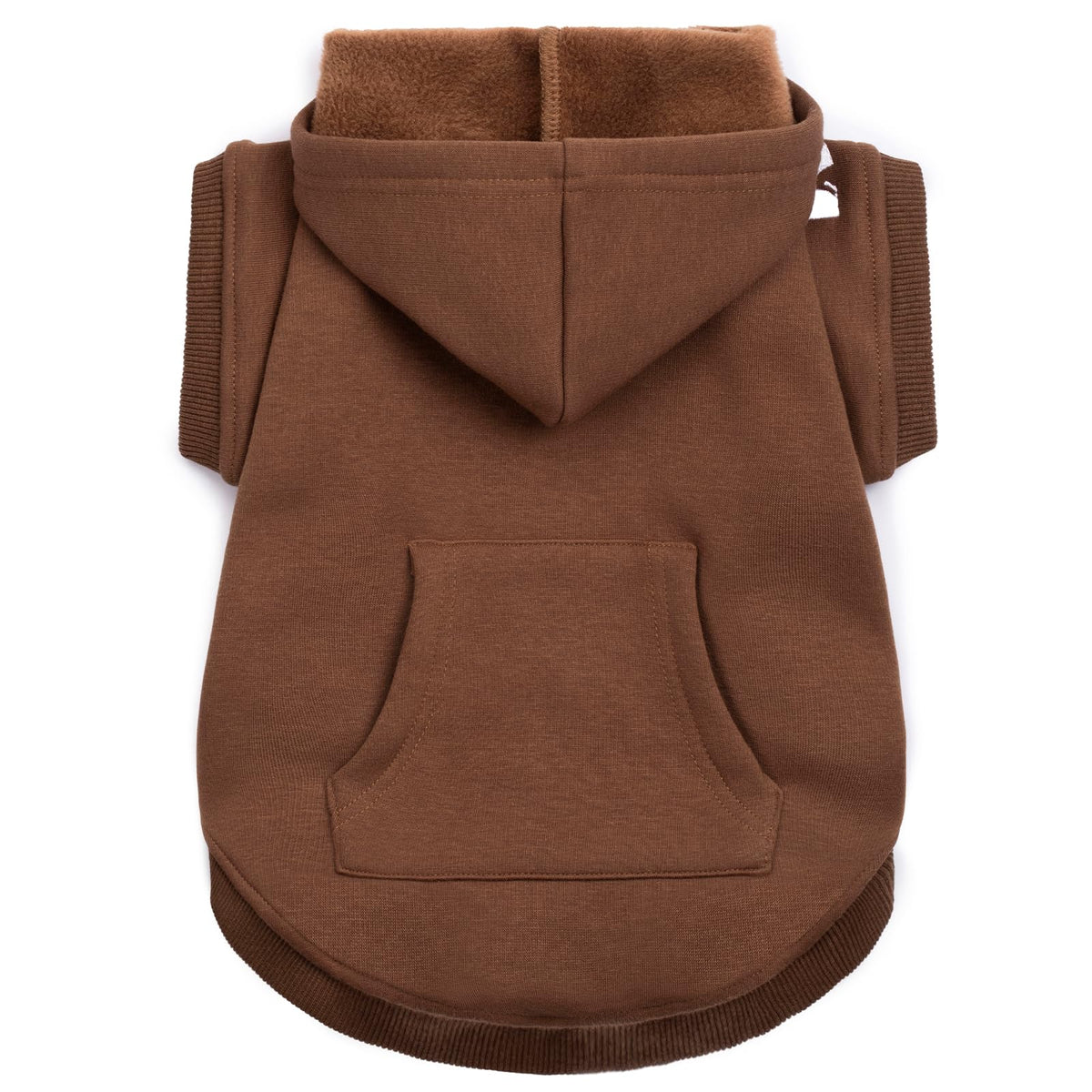 Dog Hoodie & Cat Sweater (4XL-(35~55lb) | Chest(~31") / Brown)
