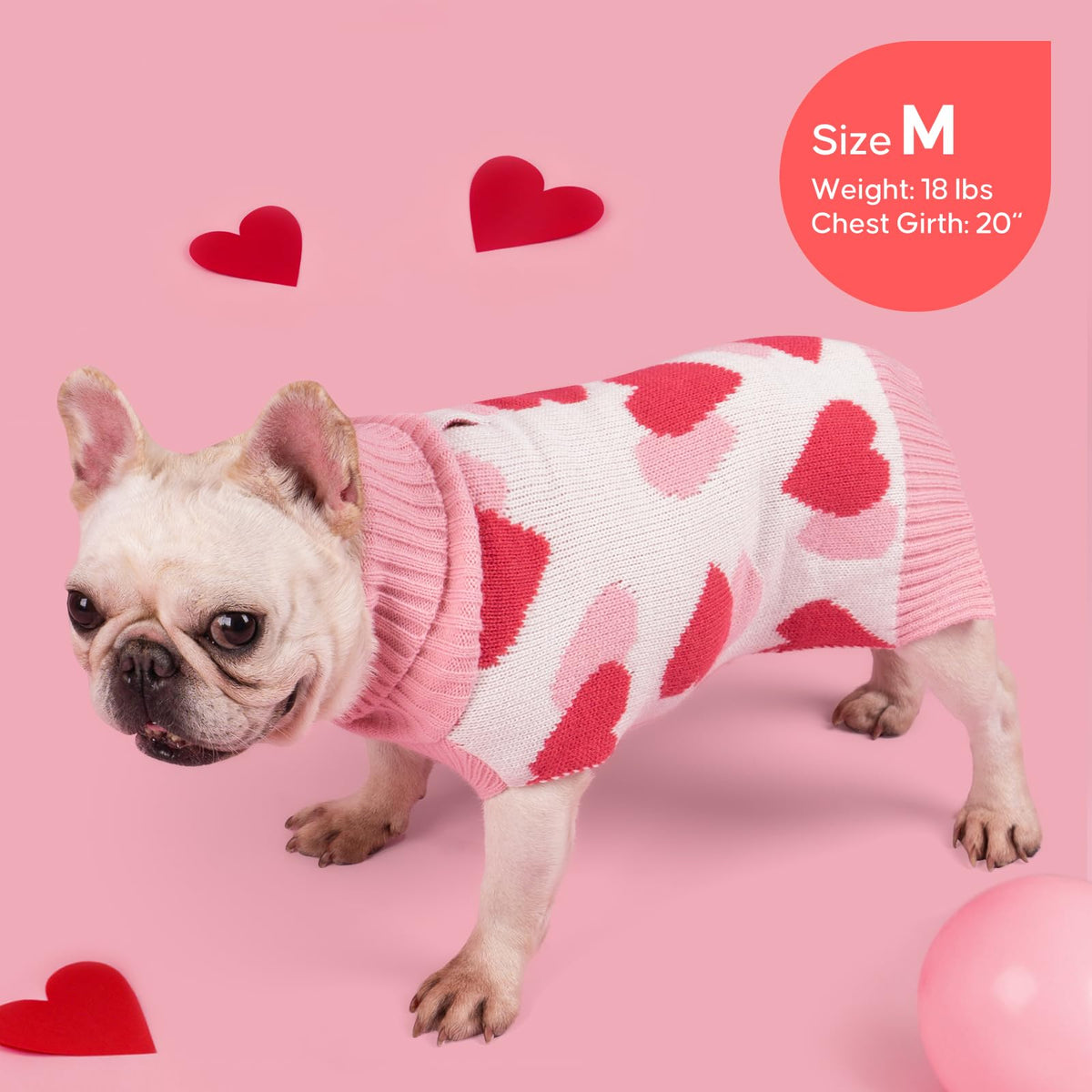 Valentines Dog Sweater (Small (4-7lbs) / Valentine)