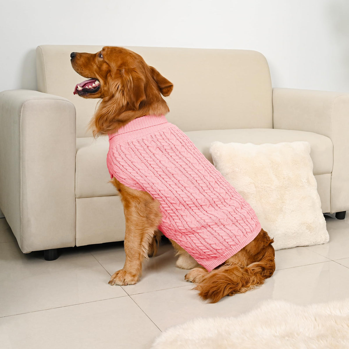Dog Sweater 2 Pack for Large Dogs (Pink & Red / XXXX-Large)
