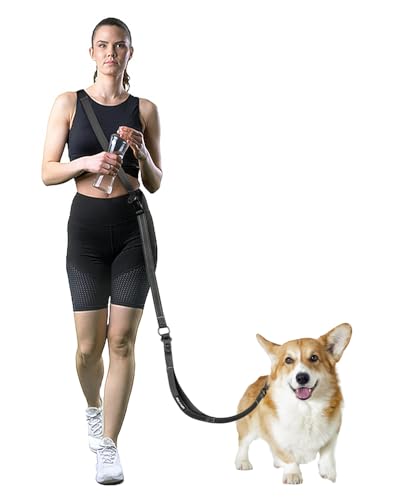 Hands Free Dog Leash (Black / Medium-5.3-7.9ft)