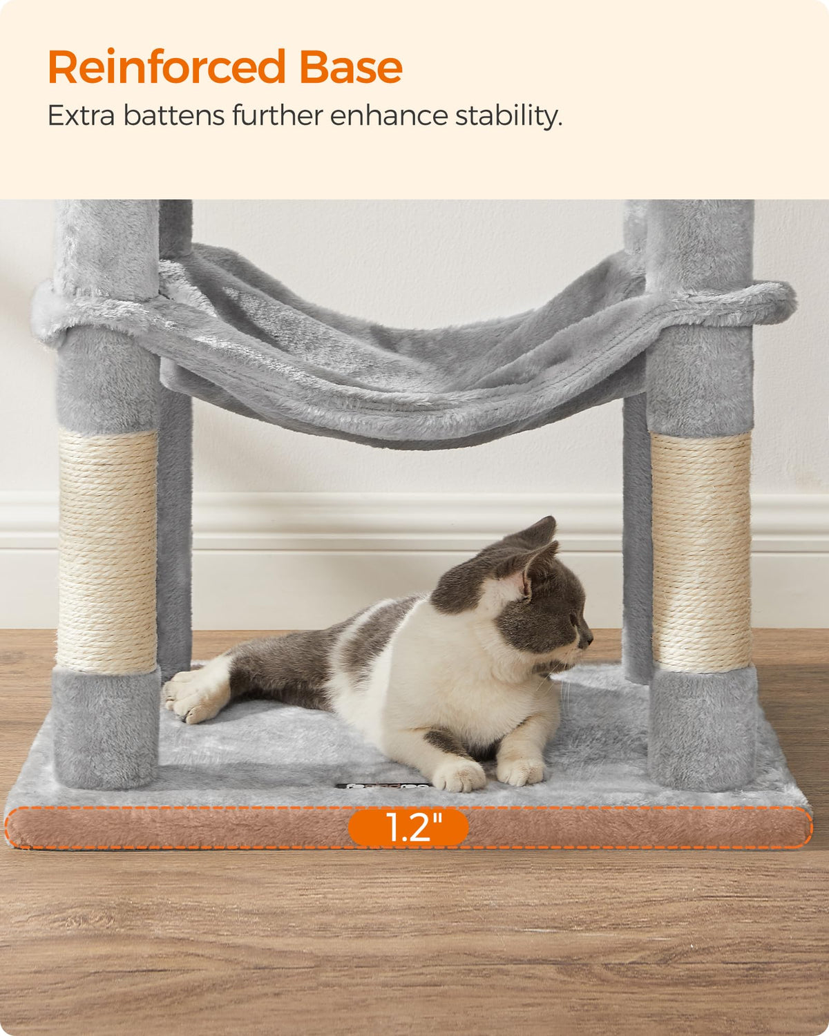 Cat Tree 54.2 (54.2 Inches / Light Gray)