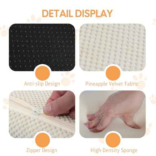 Dog Ramp for Bed (Beige / Standard 4 Step)