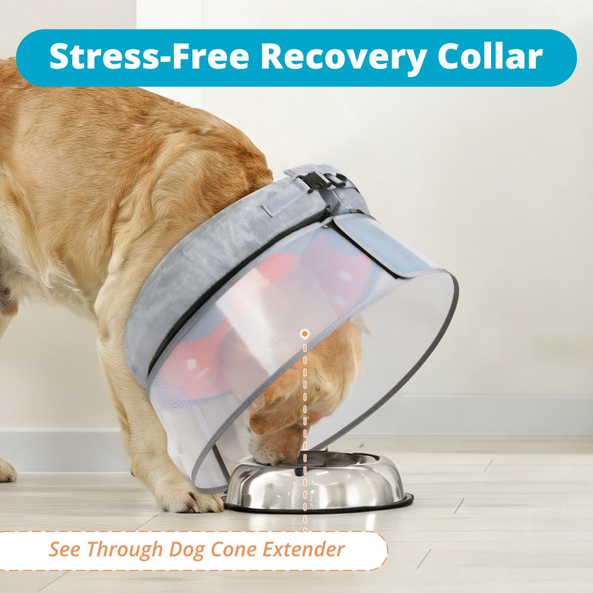 Inflatable Dog Cone with Anti (S (Neck: 5"-8"))