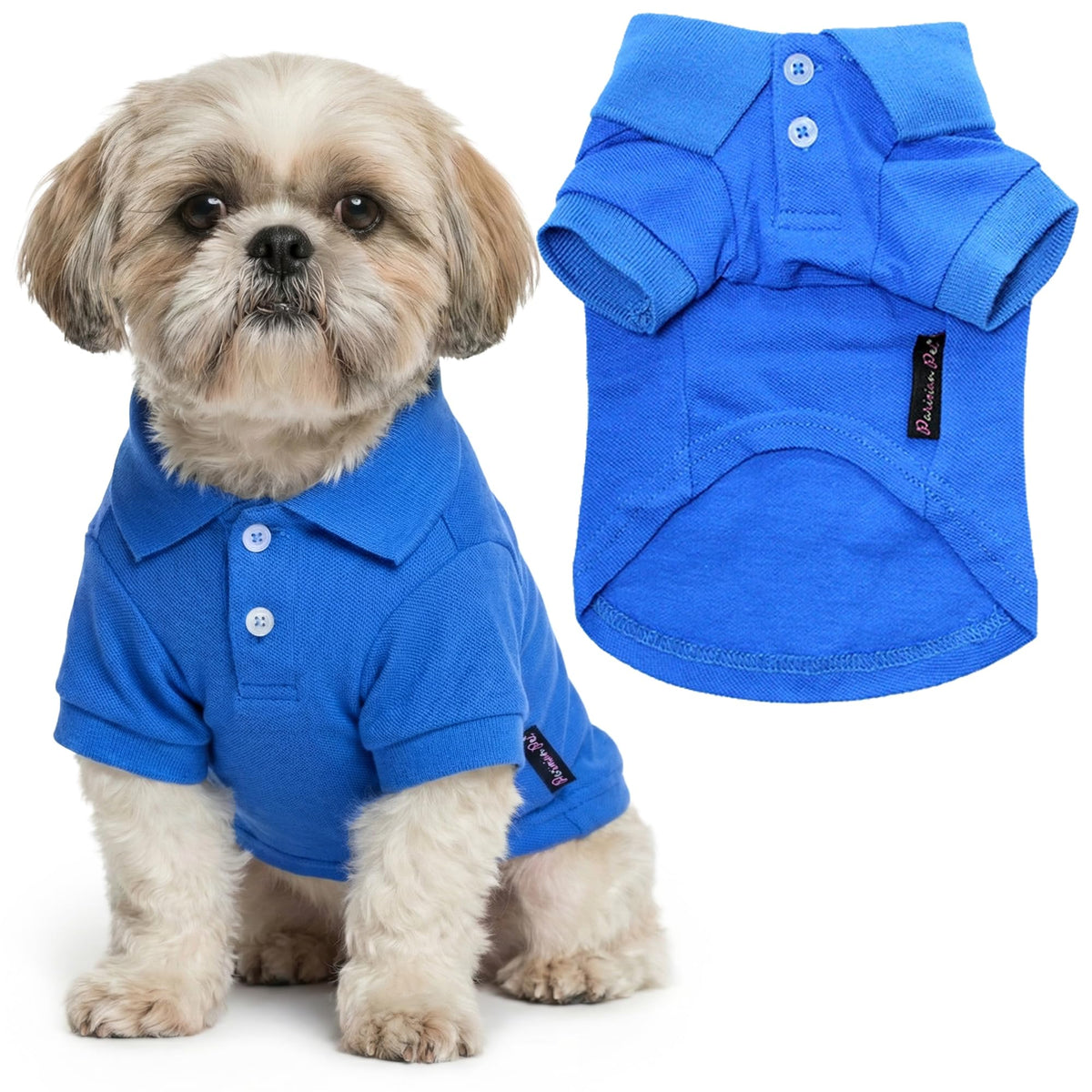 Dog Polo Shirt (M / Blue Polo)
