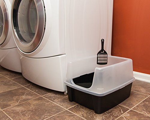 High Sided Cat Litter Box (Large / Black)