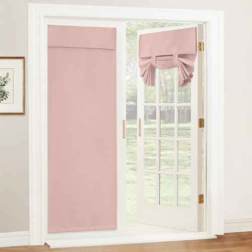 Blackout Door Curtains 80 inch Length (Orange Pink / 26"W x 80"L (Pack of 1))