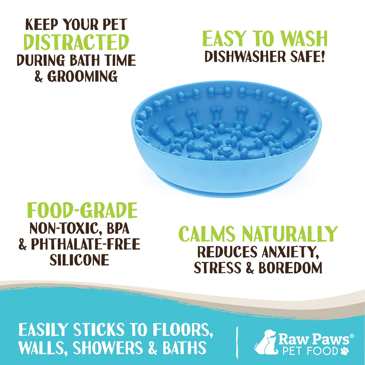 Licking Mat Bowl for Dogs with Suction