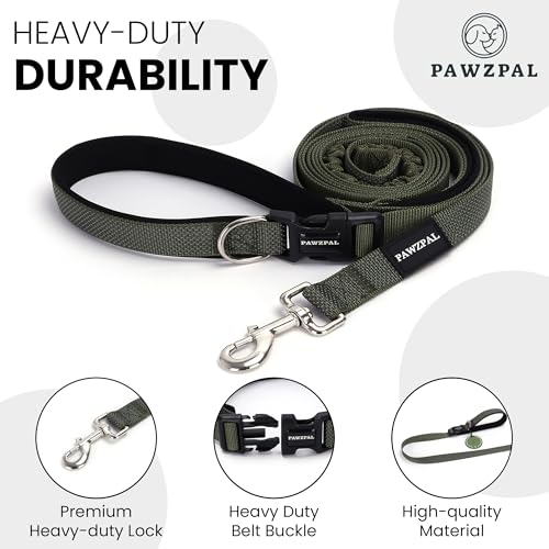 Hands Free Dog Leash (Olive Green / Large (8–10FT))