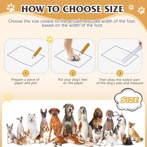 Dog Shoes for Large Medium Small Dog (Khaki / Size 4: 2.17''x2.68''(W*L))