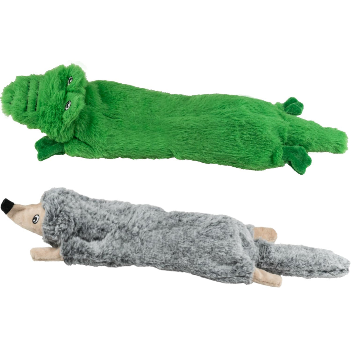 Dog Squeaky Toys No Stuffing 2 Pack (Small / Fur Plush-2 Pack)