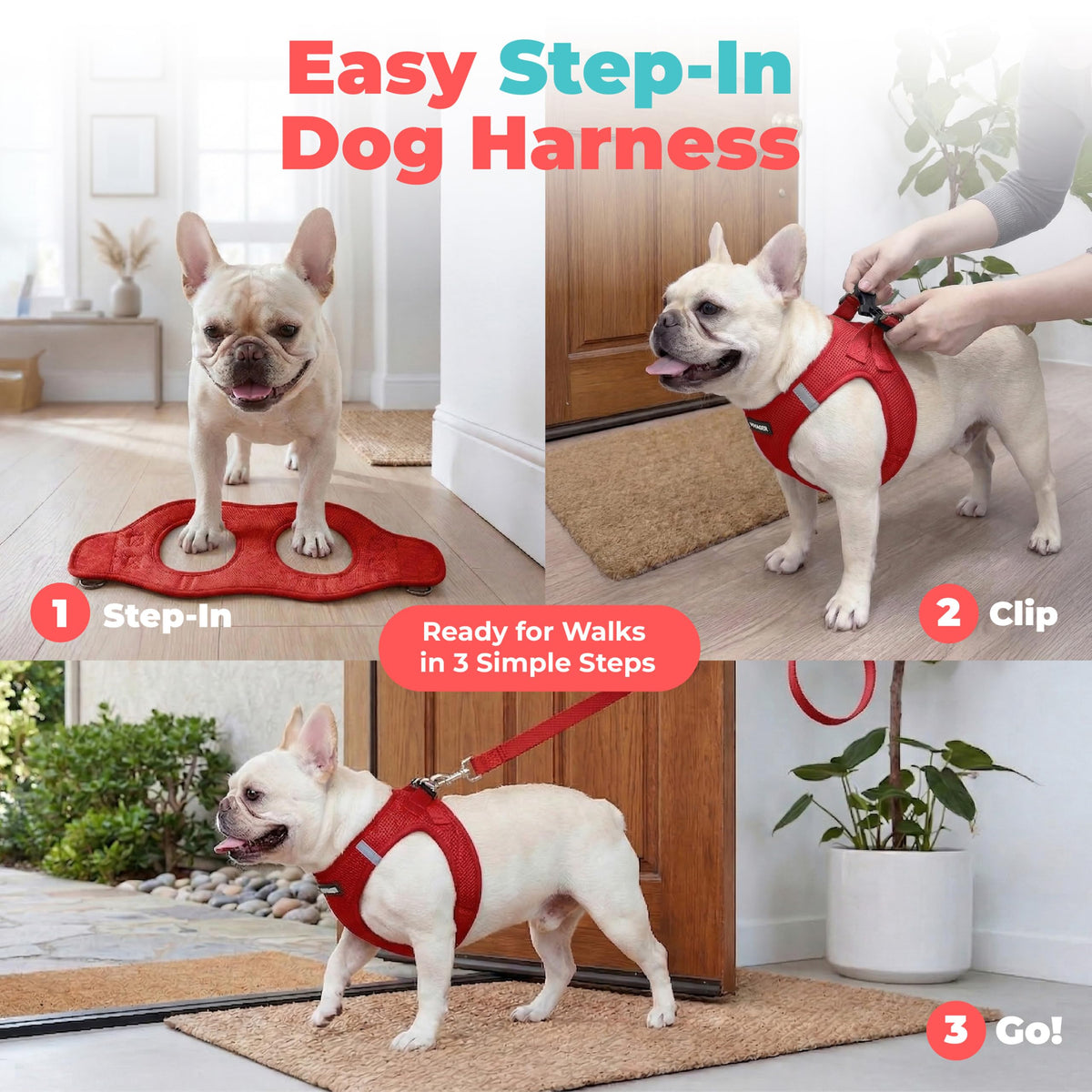 Voyager Step in Air Dog Vest Harness (Red / XL (Chest: 20.5 - 23"))