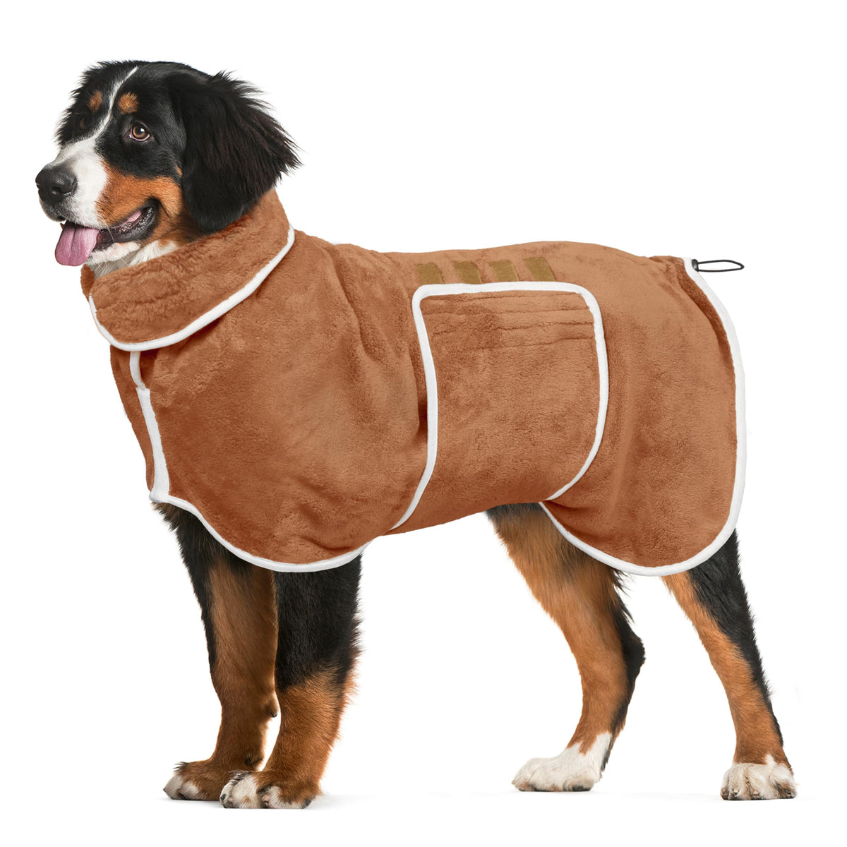 Dog Bathrobe Towel Dog Drying Coat (Brown / XX-Large)