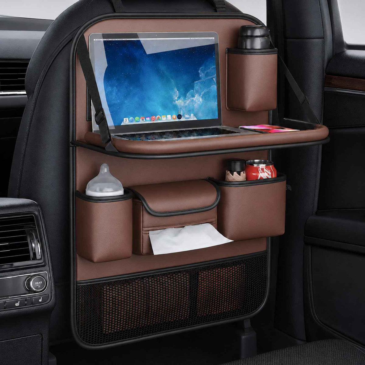 TENLBYC Car Seat Organizers (Brown)