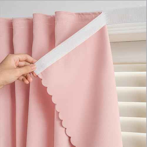 Self Adhesive Curtains (35"W x 59"L (Pack of 2) / Pink)