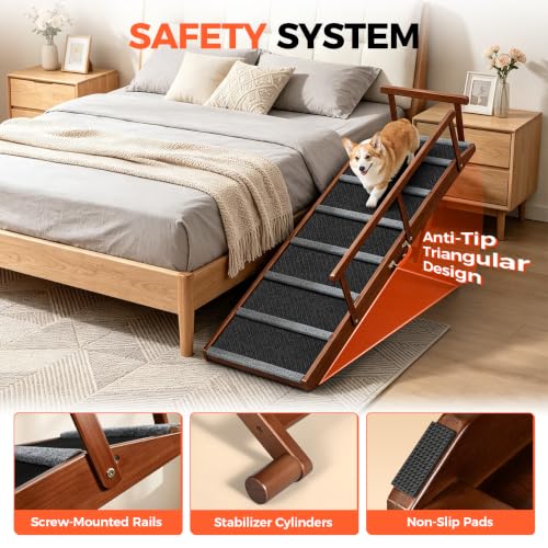 XL Dog Ramp for Bed (Walnut / Extra Large)