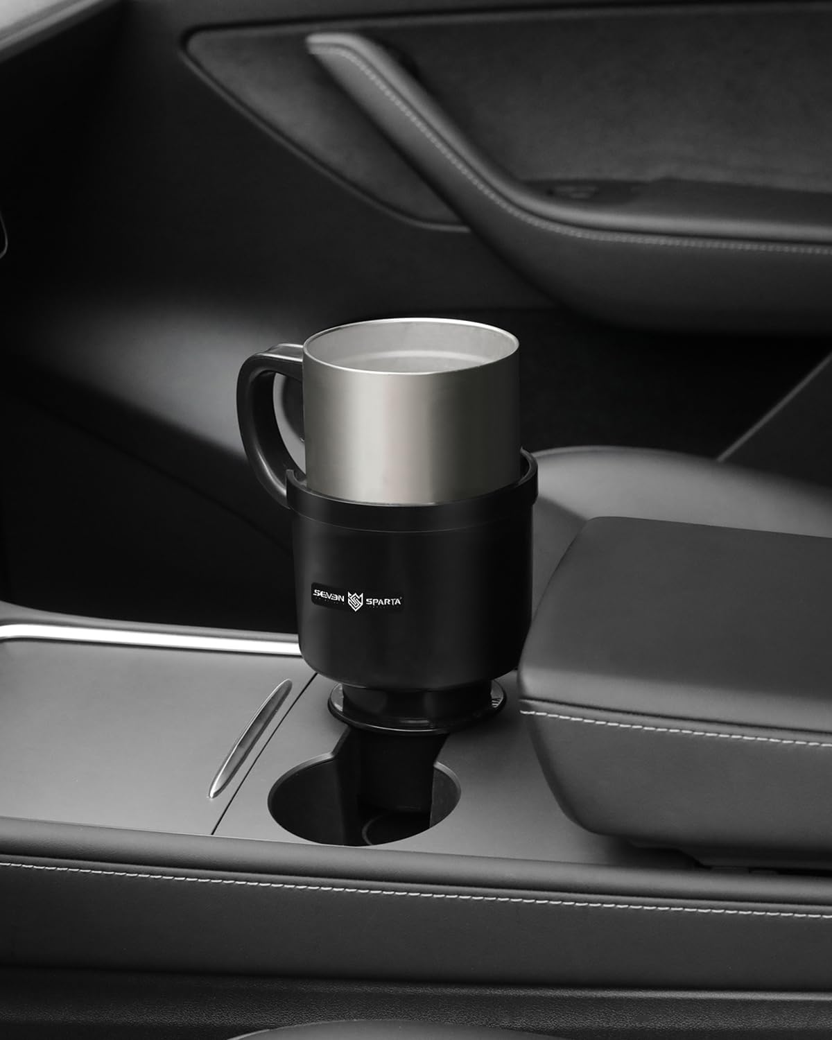 Car Cup Holder Expander for 32 (Large*2 / Black)