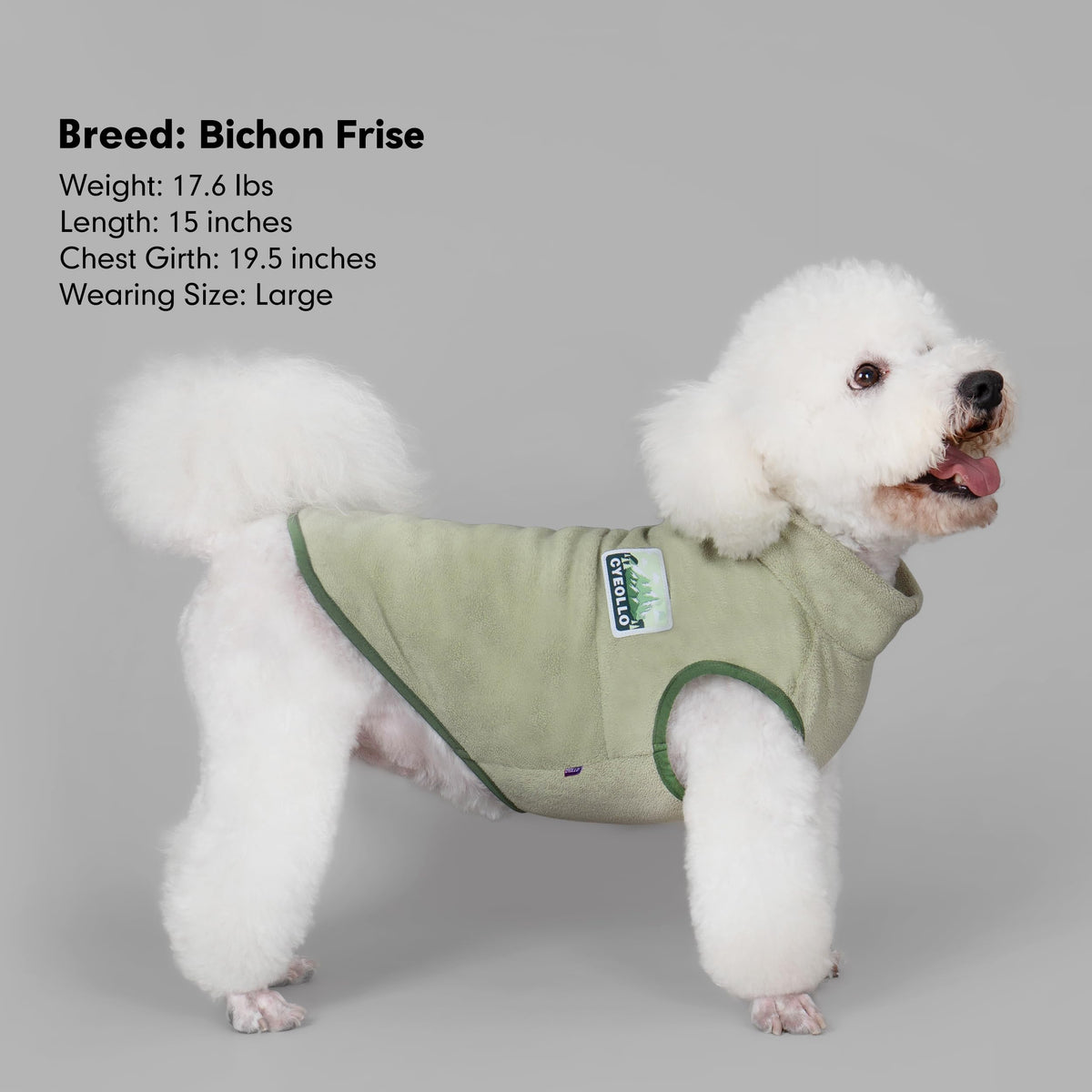 Fleece Dog Sweater (Green / Large)