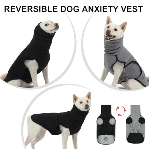 Reversible Dog Anxiety Vest (XX-Large(Chest:35") / Grey)