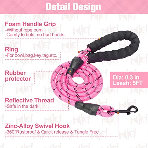 Small Dog Harness and Leash Set (XSmall(Chest Girth 13" - 14.5") / Pink)