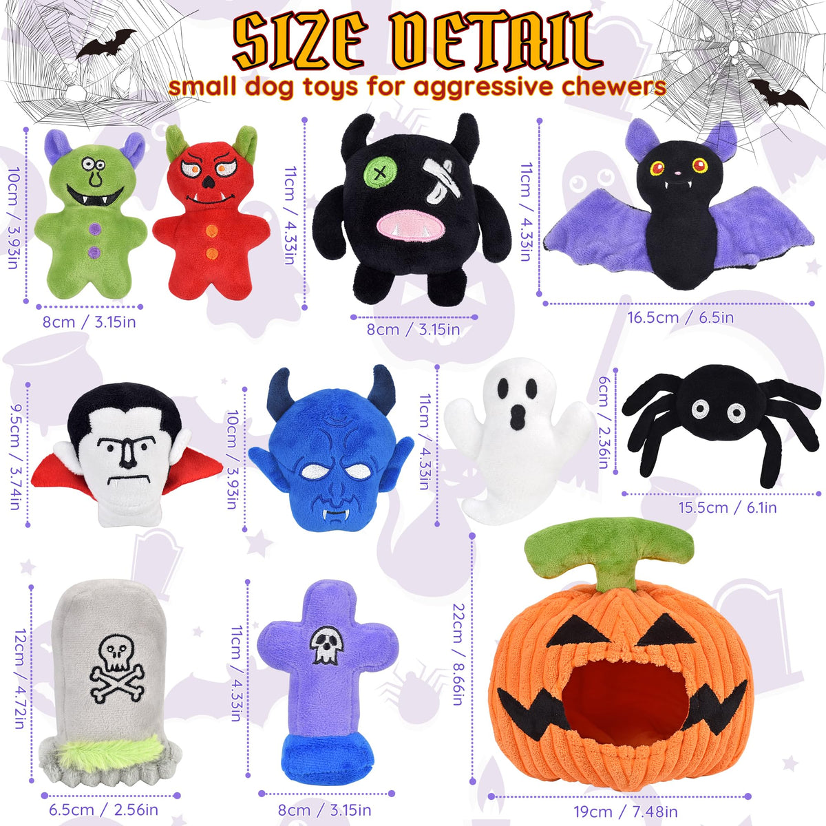 Halloween Dog Toys Set (11 pack- Halloween)
