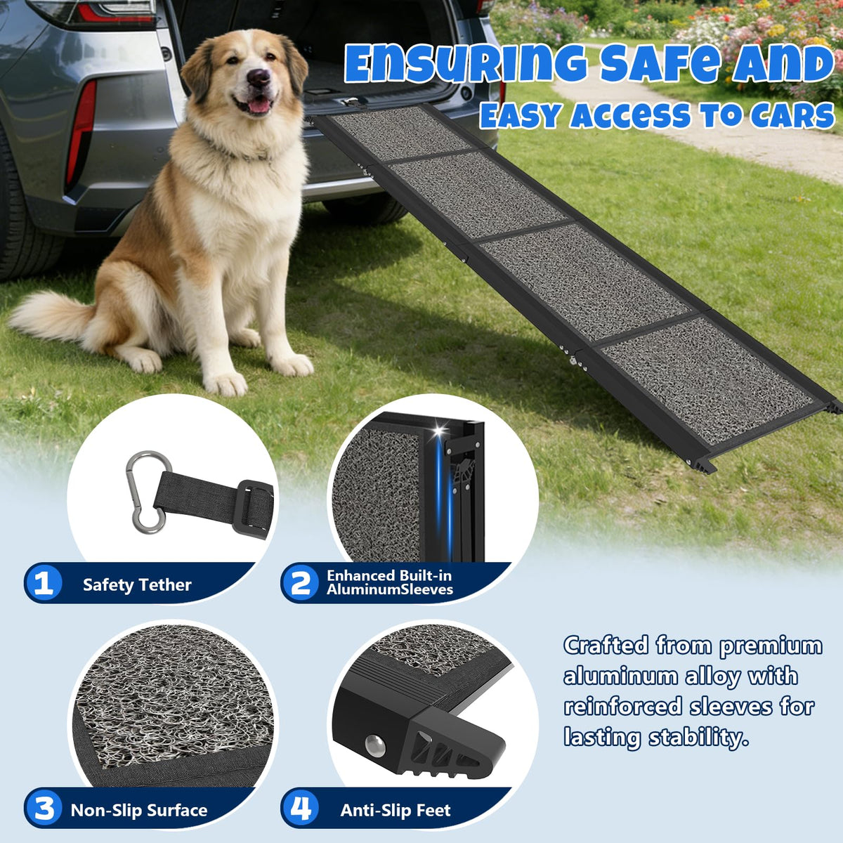 Dog Ramp for Car (71" L x 17" W)