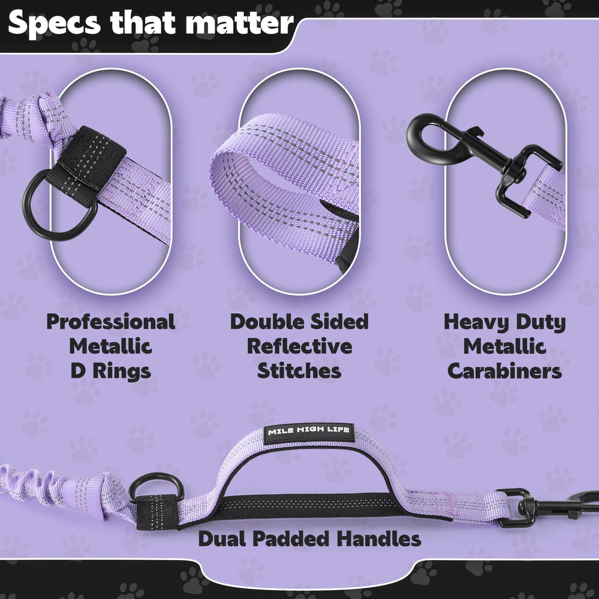 Hands Free Leash (Light Purple / 7FT Hands Free)