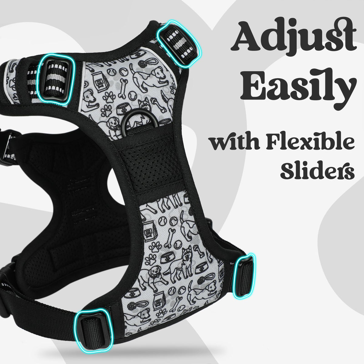 Dog Harness for Large (Grey Stripe Dog / Large)