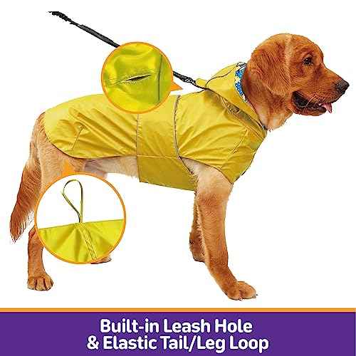 Dog Raincoat Reversible Dog Rain Jacket (Green / 2X-Large)