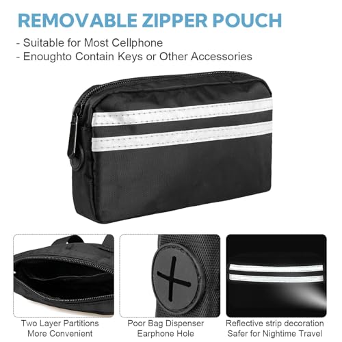Hands Free Dog Leash with Pouch (Slivery)